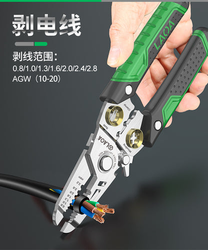 La a Stainless Steel Multifunctional Wire Stripping Pliers Electrician Special Pliers Tool Collection Electrician Pliers Wire Stripper Wire Cutter