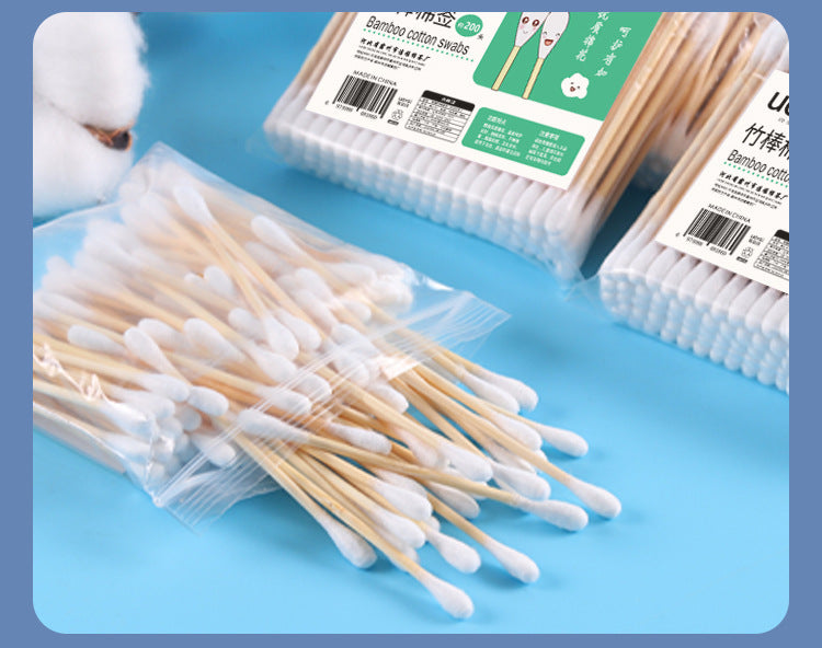 Double-Ended Bagged Cotton Swabs for Ear Picking, Ear Picking Cotton Swabs for Makeup Removal, Makeup and Beauty Cleaning, Free Shipping
