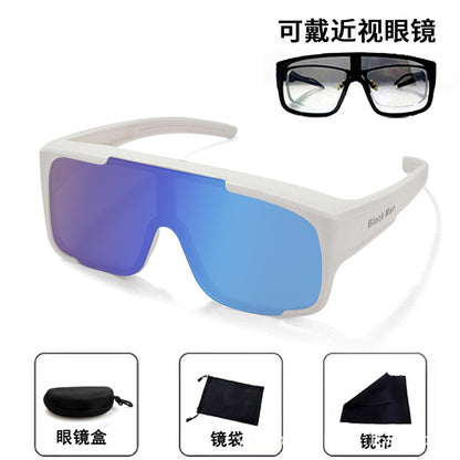BLOCKMAN Cycling Glasses Polarized Color Changing Goggles Myopia Glasses UV-proof Outdoor Sunglasses for Men and Women