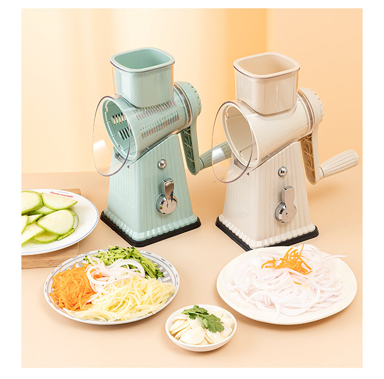 Multifunctional Vegetable Cutting Artifact Home Kitchen Hand-Cranked Drum Potato Grating Machine Convenient Slicing and Grating Meat Cutter