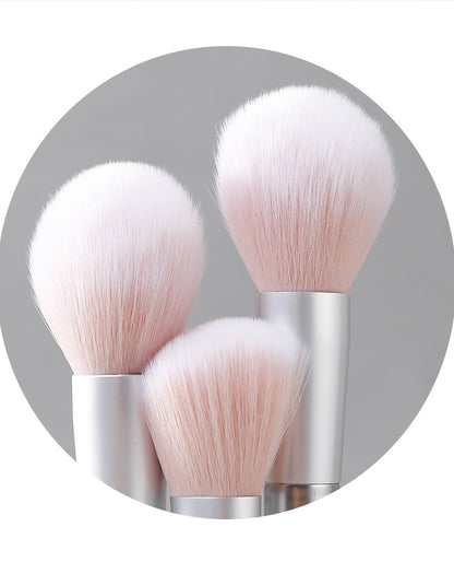 Xixi Light Feather Face Double Head Makeup Brush Easy Makeup Long Rod Flat Head Makeup Brush Novice Student Beauty Makeup Tool