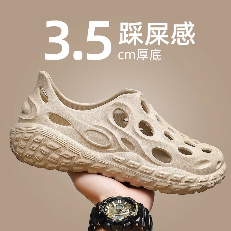 Croc Shoes Men's Summer Outer Wear for Commuting and Driving 2025 New Popular Anti-Slip Summer Eva Sandals That Feel Like Stepping on Shit