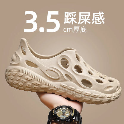 Croc Shoes Men's Summer Outer Wear for Commuting and Driving 2025 New Popular Anti-Slip Summer Eva Sandals That Feel Like Stepping on Shit