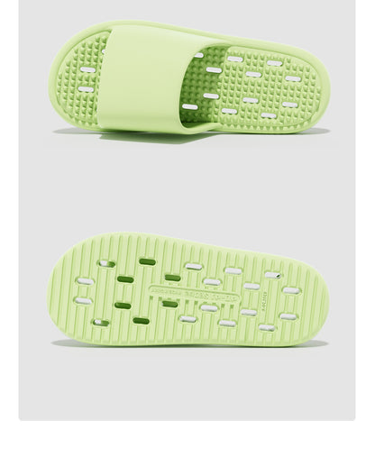 New Summer Home Bathroom Hollow Anti-Slip Men's Slippers That Feel Like Stepping on Shit, Convenient and Breathable Soft-Soled Women's Slippers for Outdoor Wear