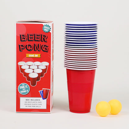Disposable Plastic Cup Beer Table Tennis Cup Color Box suit Beer Game Cup Party Solo Cup 16oz Red Blue