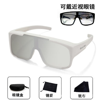 BLOCKMAN Cycling Glasses Polarized Color Changing Goggles Myopia Glasses UV-proof Outdoor Sunglasses for Men and Women