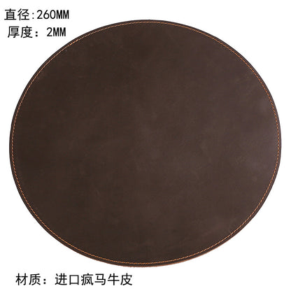 Thickened Crazy Horse leather computer table mat desk leather mouse pad cowhide laptop comfortable non-slip leather pad
