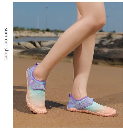 New beach shoes men's and women's anti-sand quick-drying sea-catching reef shoes seaside can be launched wading water-tracing non-slip fishing shoes