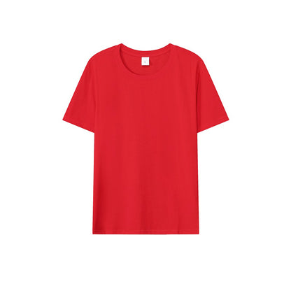 Loose-Fitting | 50-Count Double Yarn T-Shirt Ice Silk Cotton Round Neck Short-Sleeve T-Shirt Moisture-Wicking Business Casual Half-Sleeve for Men