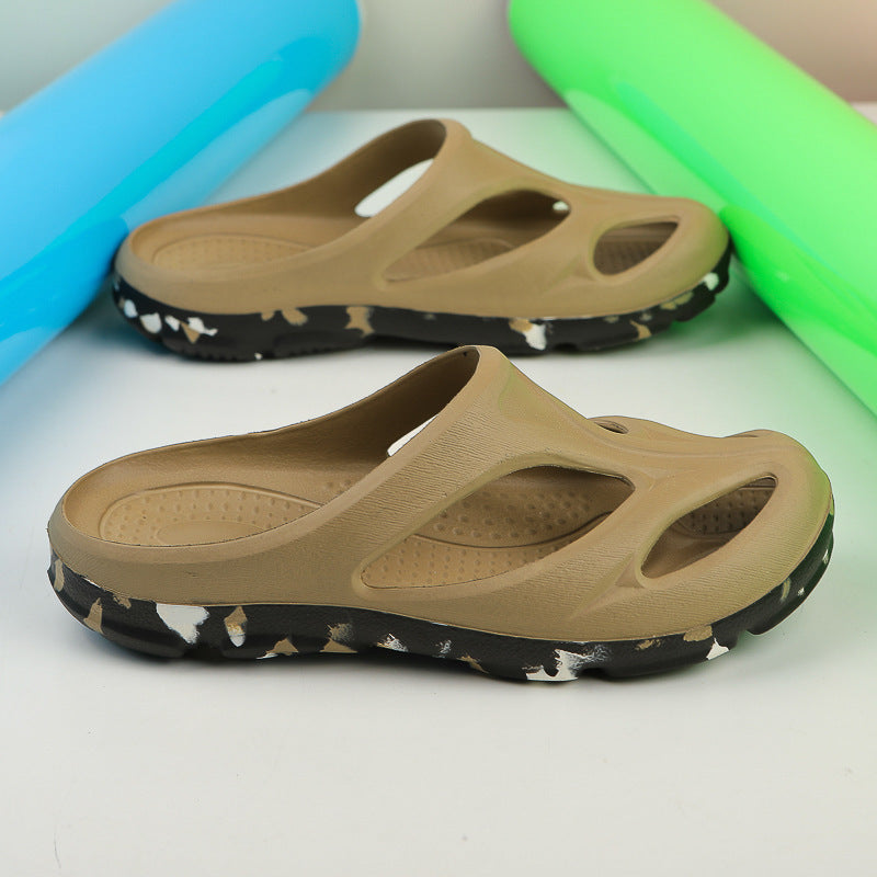 Cross-Border Outdoor Thick-Soled Sandals, Hollow Eva Shaped Water Sandals, Non-Slip Clogs, Men's and Women's Beach Sandals, Slippers