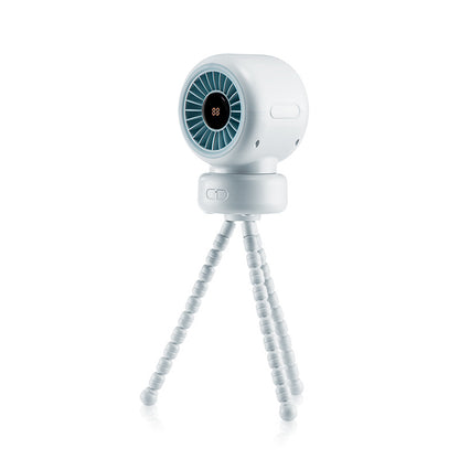 Cross-border stroller octopus mini fan outdoor silent large air volume shaking head can be handheld USB charging