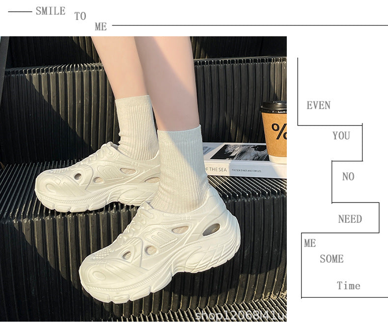 New Style Eva Thickened 5cm Height-Increasing Soft Sole Comfortable Versatile Dad Shoes Outdoor Closed-Toe Sandals for Couples
