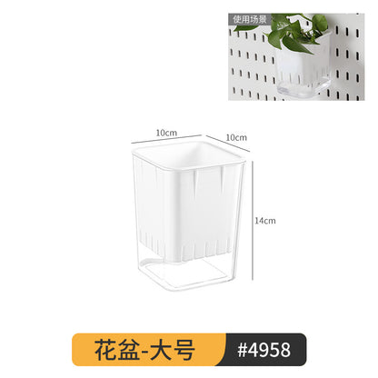 Desktop Perforated Board Storage Rack Organizer Office Partition Workstation Desk Stationery Organizer Shelf No Drilling Required