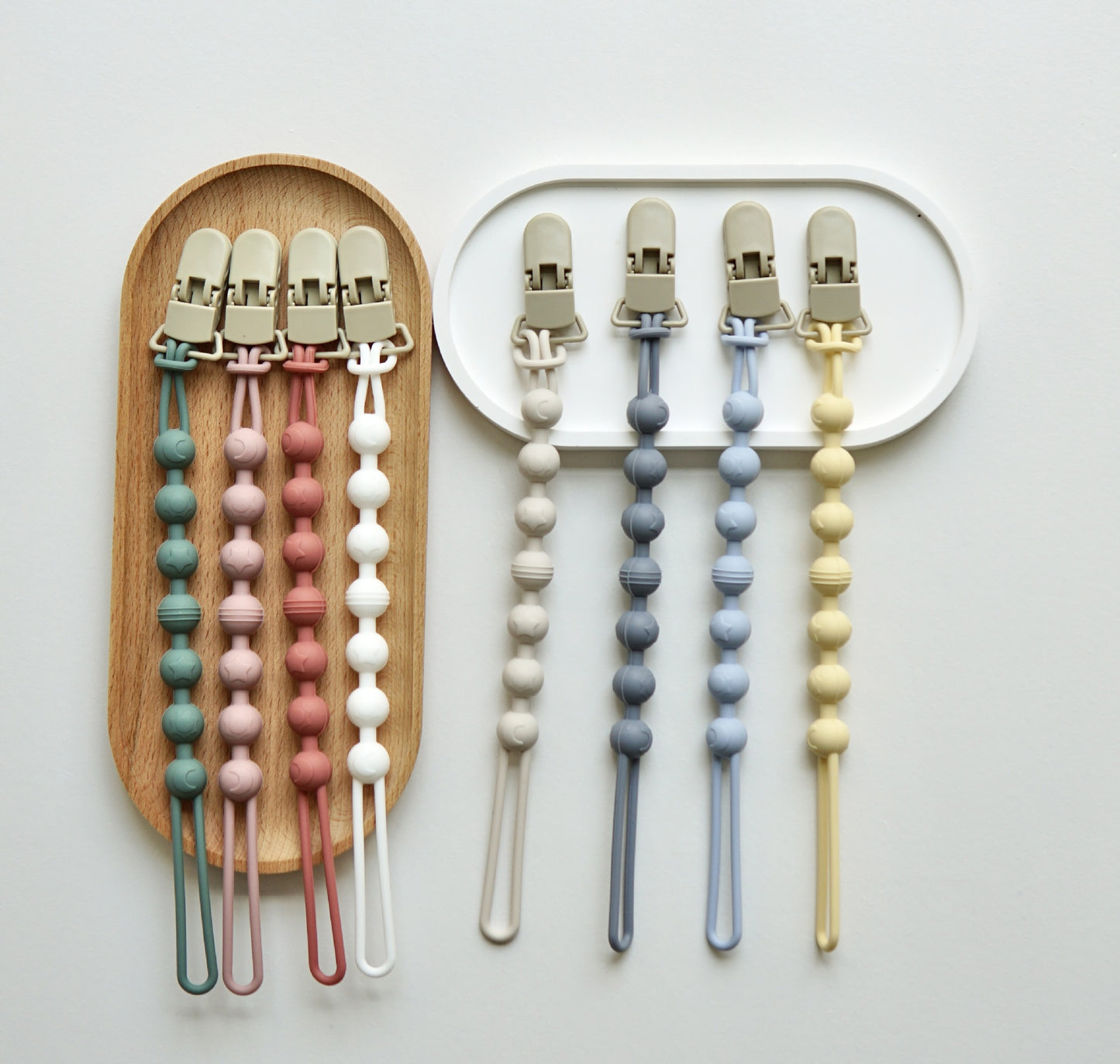 Ins Nordic Style New Plastic Clip Silicone Chain Baby Toy Grinding Stick Tooth Gum Silicone Chain Nipple Anti-losing Rope