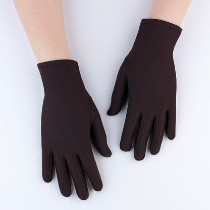 Spandex Gloves Spring and Summer White Ceremonial Thin Short Elastic Gloves for Men and Women Tight White Gloves Jewelry Gloves