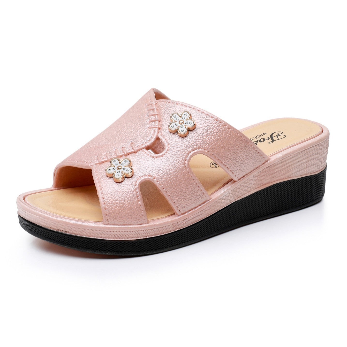 Newly Launched Women's High-Heeled Trendy Slippers, Non-Slip, Wear-Resistant, Casual, Versatile, Comfortable, Soft High-Heeled Slippers for Women