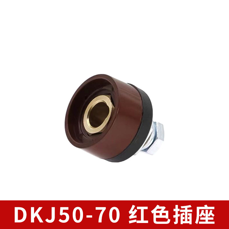 Welding Machine Quick Connector Dkj25-35-50-70 Square All-Copper European Quick-Plug Welding Head Cable Connector