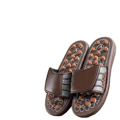 Rotating Acupuncture Foot Massage Slippers for Men, Home Use Foot Acupoint Massage, Acupressure Health Care Non-Slip Slippers
