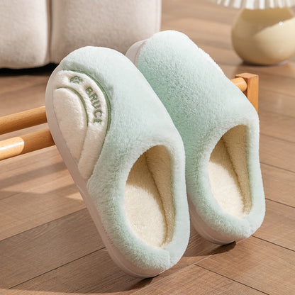 Cixi Cotton Slippers for Women, Spring, Autumn and Winter Home Use, Indoor Non-Slip Couple Home Warm Winter Plush Men's Slippers