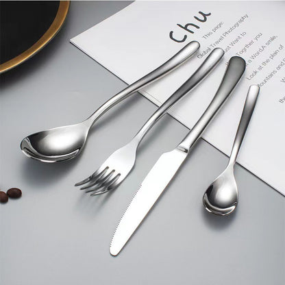 3 04 months light steak knife fork spoon thickened stainless steel tableware western food knife fork spoon dessert spoon upscale hotel restaurant
