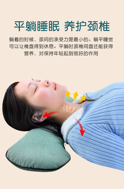 Tiktok hot heating Wormwood bone pillow Wormwood pillow Ice Silk bone cool pillow multifunctional cervical pillow factory wholesale