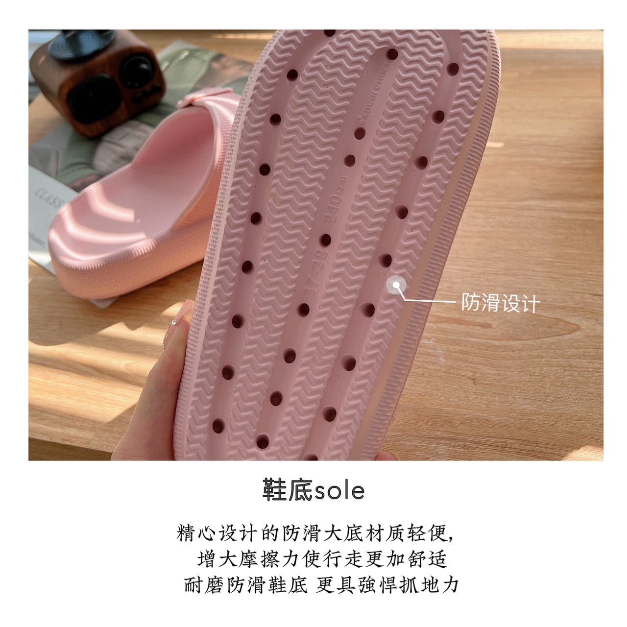 2026 New Thick-Soled Slippers, Wear-Resistant Double Buckle Eva Sandals, Couple's Summer Women's Outdoor and Indoor Slippers with a Soft Cushioning Feel