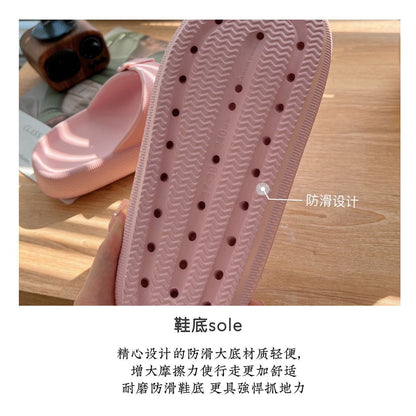 2026 New Thick-Soled Slippers, Wear-Resistant Double Buckle Eva Sandals, Couple's Summer Women's Outdoor and Indoor Slippers with a Soft Cushioning Feel