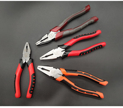 Pliers European Chrome Vanadium Steel Wire Pliers Source Factory Pvc Plastic Handle Tiger Pattern Vise 8inch Large Quantity Discount Pliers