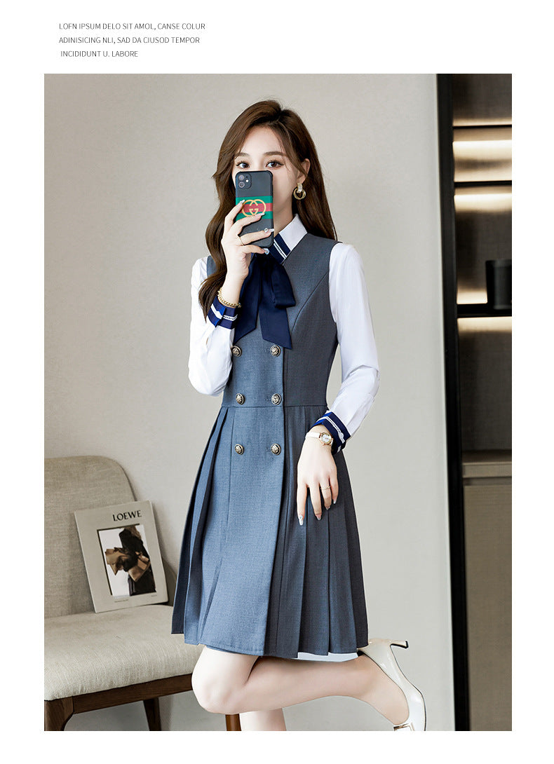Kindergarten teacher garden clothes interview clothing dress suit group kindergarten teacher fashion temperament early education overalls women