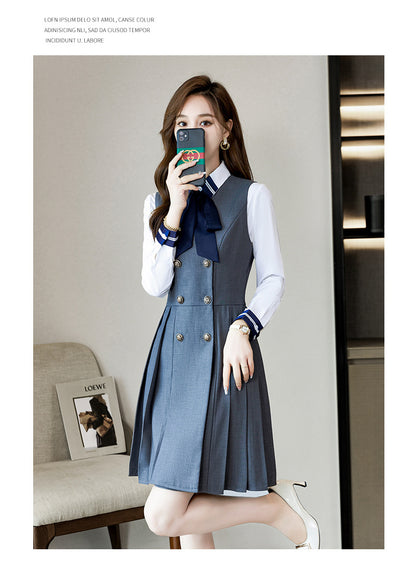Kindergarten teacher garden clothes interview clothing dress suit group kindergarten teacher fashion temperament early education overalls women