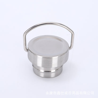 Cross-border factory direct sales 304 stainless steel American thermos portable single and double layer outdoor mountaineering water bottle