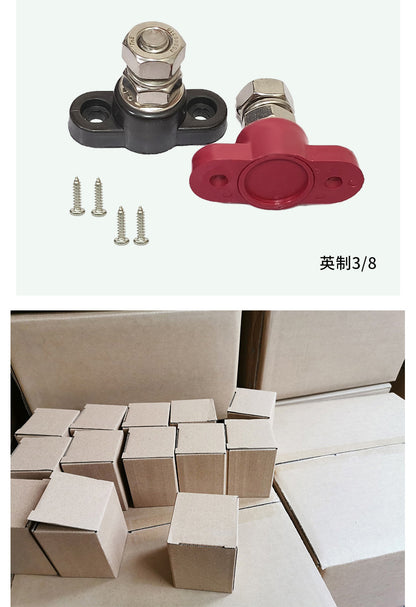 Inch single connection stud red and black pair of car saloon yacht battery modified connection post 3/8 5/16 1/4