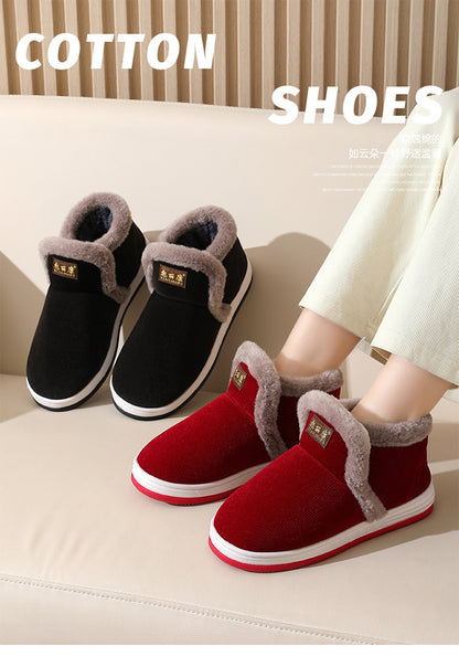 All-Inclusive Handmade Cotton Slippers for Women, Autumn and Winter Home Indoor Warm Dad Old Cotton Shoes Wholesale for Middle-Aged and Elderly Men