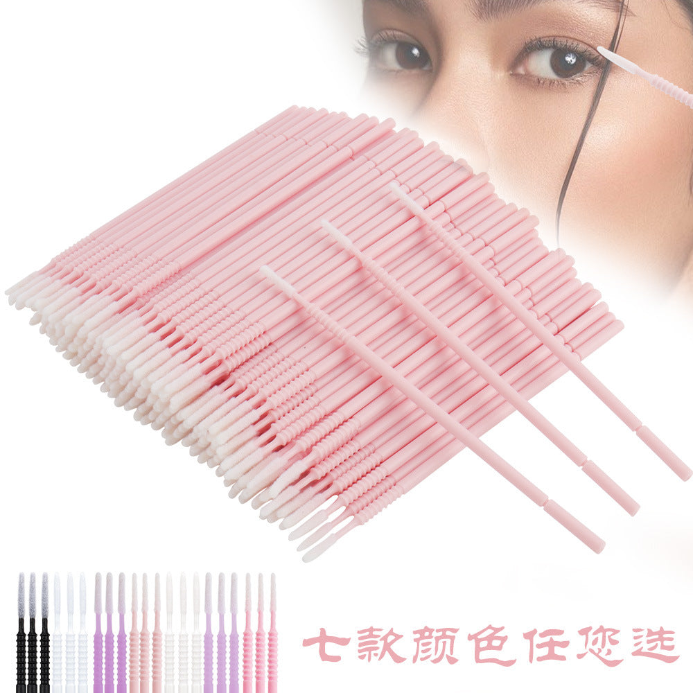 New wholesale long head cotton swab eyelash tattoo nail cleaning cotton swab eyelash disposable long thread cotton swab