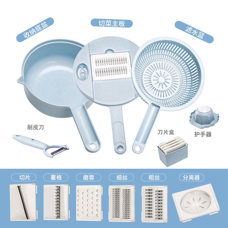 Multi-functional vegetable cutter flapper potato silk artifact coarse silk household grater does not hurt hands wipers slicer