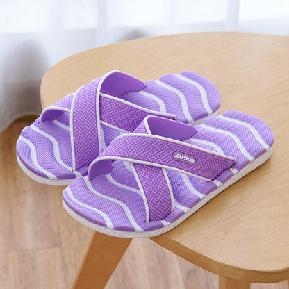 Home Eva Slippers for Women, Non-Slip Bathroom Bathing Slippers for Men, Summer Outdoor Wear, Beach Trendy Slippers, Factory Direct Sales