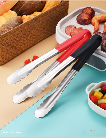 Thickened 304 Stainless Steel Barbecue Clip Hemp Glue Clip Anti-scalding Food Clip Food Clip Multi-purpose Labor-saving Practical Clip