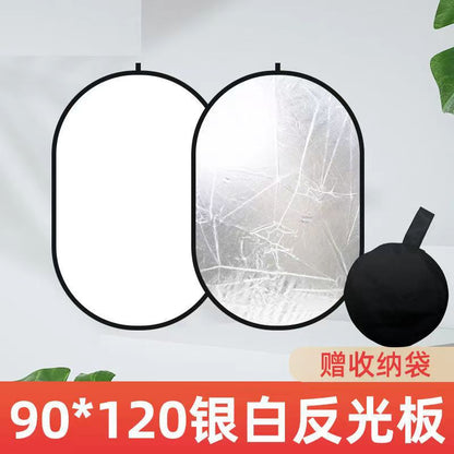 Reflector Photographing Light Plate Round Folding Portable Flexible Light Plate Photographing Live Portraits Mini Covering Light Plate