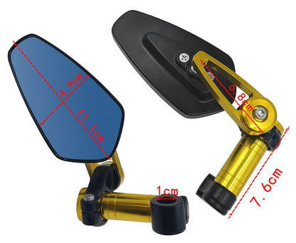 Motorcycle Off-Road Vehicle Modified Universal Folding Mirror Mount Reflective Mirror Cnc Aluminum Alloy Rearview Mirror