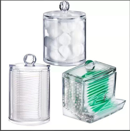 [Free combination exclusive] cotton swab storage box makeup remover cotton storage tank toilet cosmetics finishing storage box