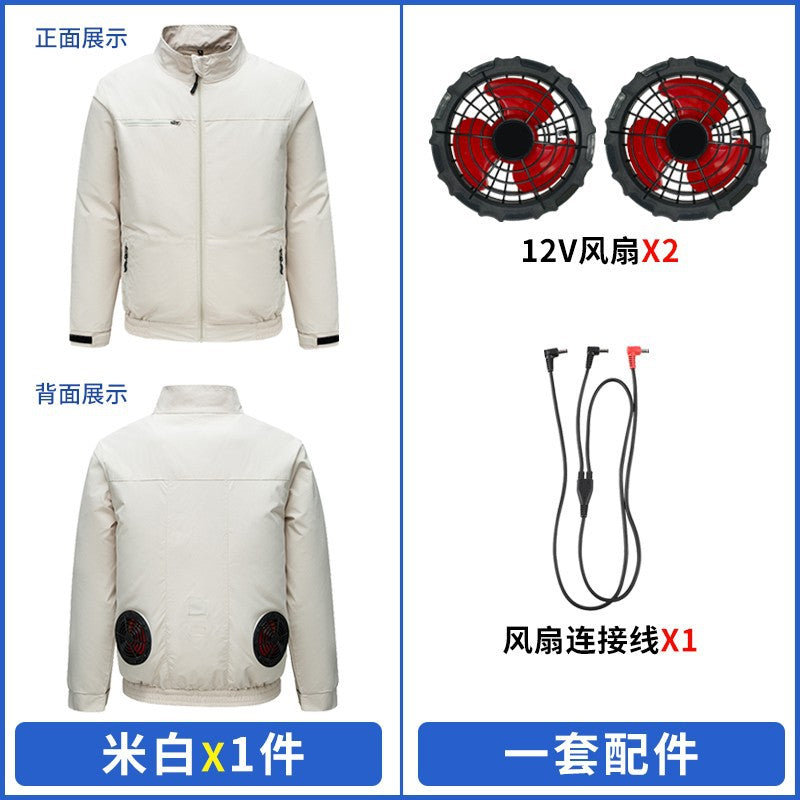Cross-border New Smart Air-conditioning Clothing Jacket Clothes with Fan Outdoor Work Uniform Labor Protection Duty Fan Clothing