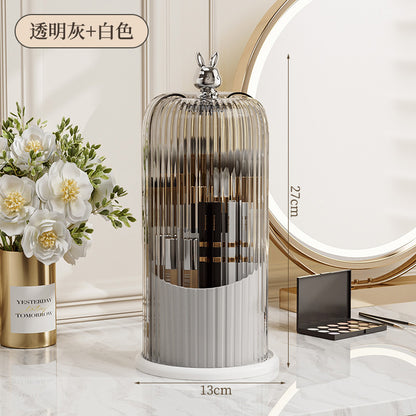 High-End Cosmetics Storage Box Rotating Makeup Brush Storage Tube Lipstick Dressing Table Desktop Eyebrow Pencil Comb Pen Holder
