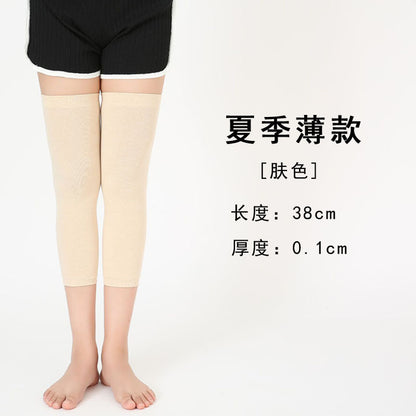 Men's and Women's Air-conditioned Room Warm Knee Cover Joint Sports Leg Cover Thin Pure Cotton Breathable Knee Pad