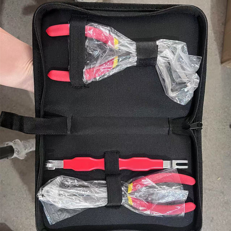 Red and black elbow 60 degree power-off pliers bolt pliers multi-purpose pliers car oil pipe separation harness pliers cross-border pliers