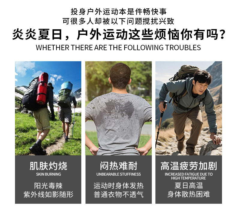 New Fan Sun Protection Clothing, Heatstroke Prevention Outdoor Work Clothes, Refrigeration Fishing Clothing for Men and Women with Fans to Cool down
