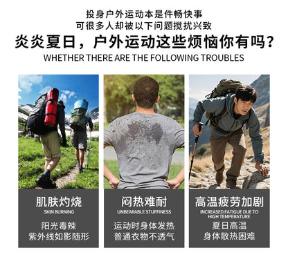 New Fan Sun Protection Clothing, Heatstroke Prevention Outdoor Work Clothes, Refrigeration Fishing Clothing for Men and Women with Fans to Cool down