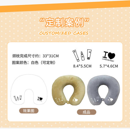 2025 New Cross-Border U-Shaped Pillow Portable Pp Cotton Office Nap Cervical Pillow Car High-Speed Rail Neck Pillow Wholesale