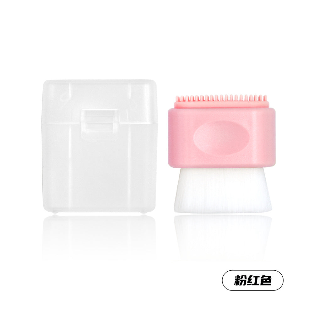 New short portable double-sided dual-use manual face brush cleaning pore soft hair cleansing Silicone Cleansing Brush wholesale