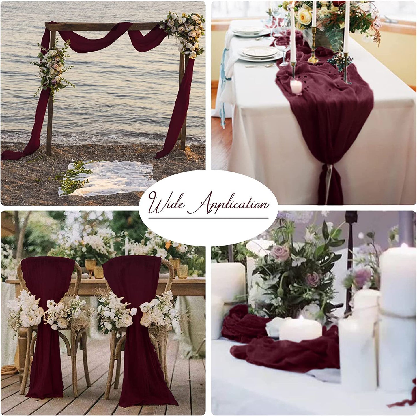 Bali Crepe Table Flag Foreign Trade Western Tablecloth Light Luxury High-End Wedding Party Decoration Pleated Table Flag Wholesale