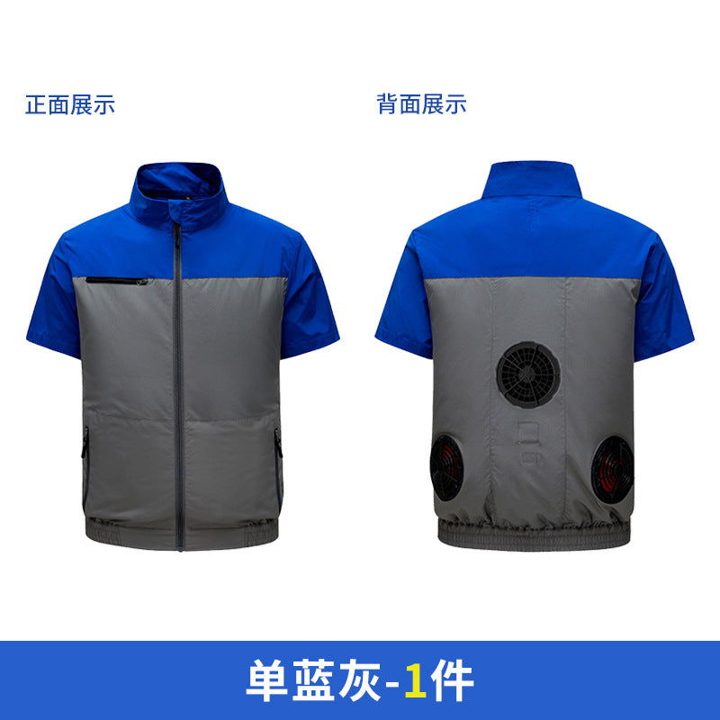 Cross-border New Smart Air-conditioning Clothing Jacket Clothes with Fan Outdoor Work Uniform Labor Protection Duty Fan Clothing